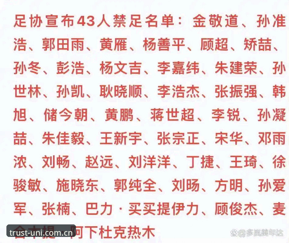 足协第三批禁足名单震撼发布：17人终身禁赛，48人遭禁足处罚引发行业地震
